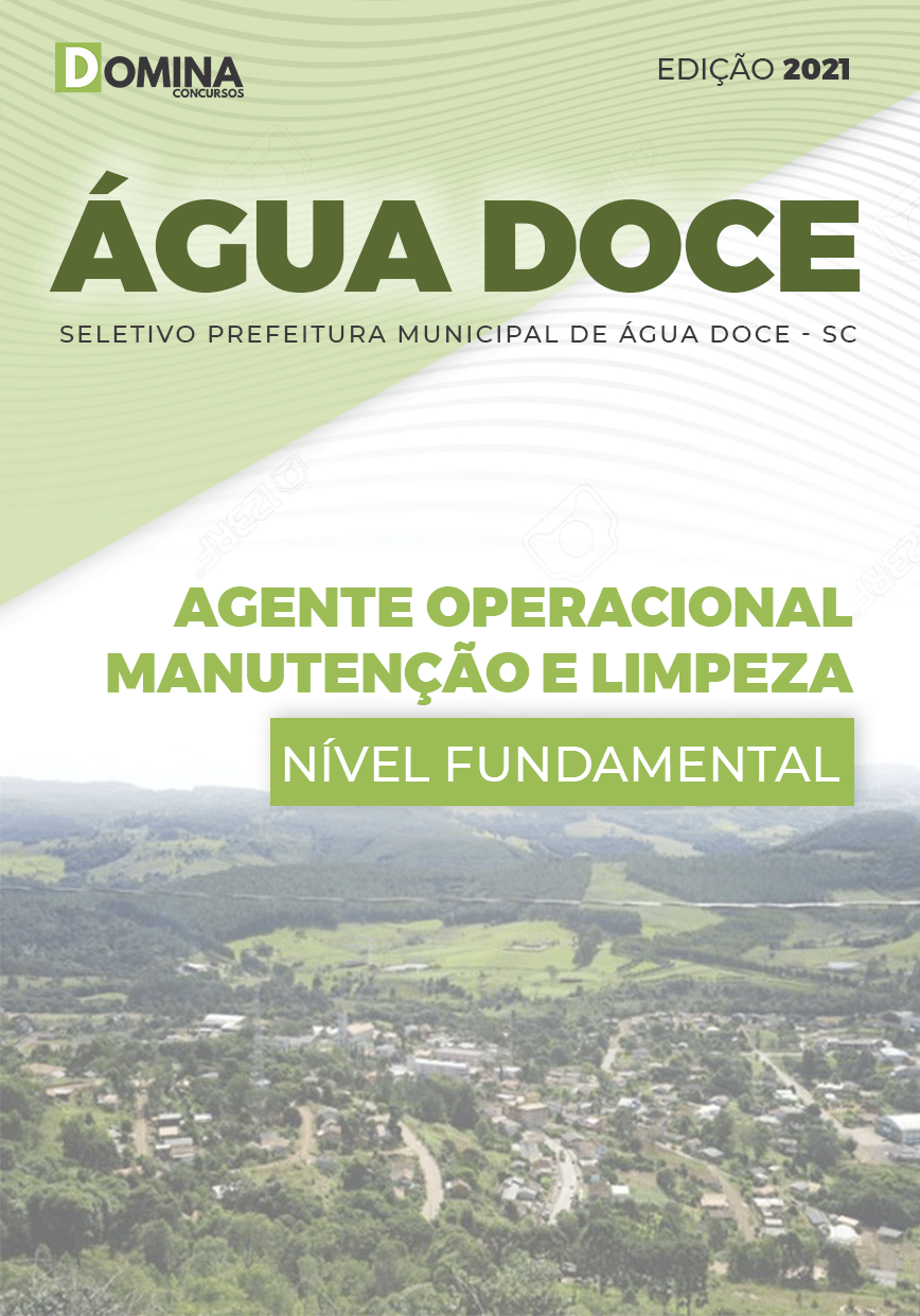 Apostila Pref Água Doce SC 2021 Agente Manutenção e Limpeza