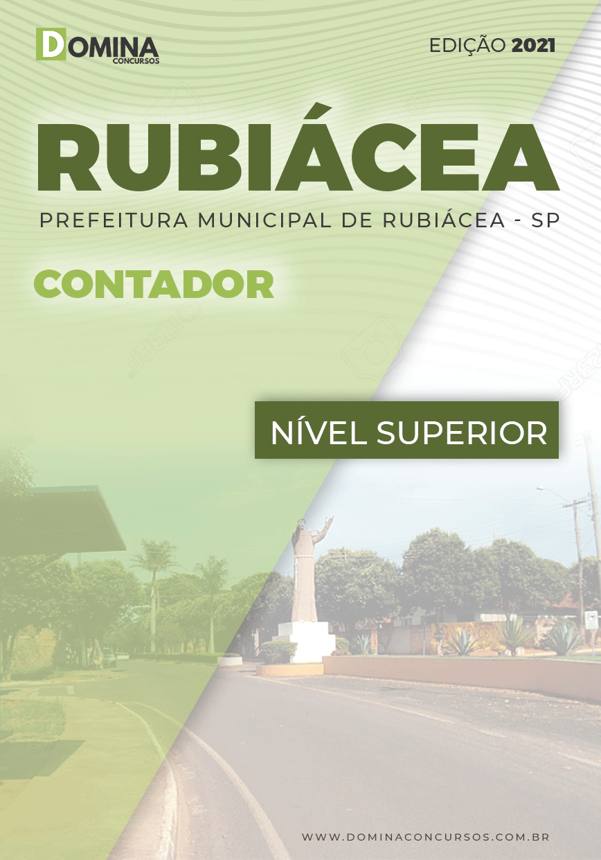 Apostila Concurso Público Pref Rubiácea SP 2021 Contador