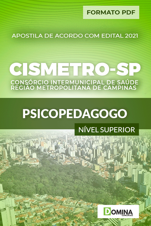 Apostila Processo Seletivo CISMETRO SP 2021 Psicopedagogo