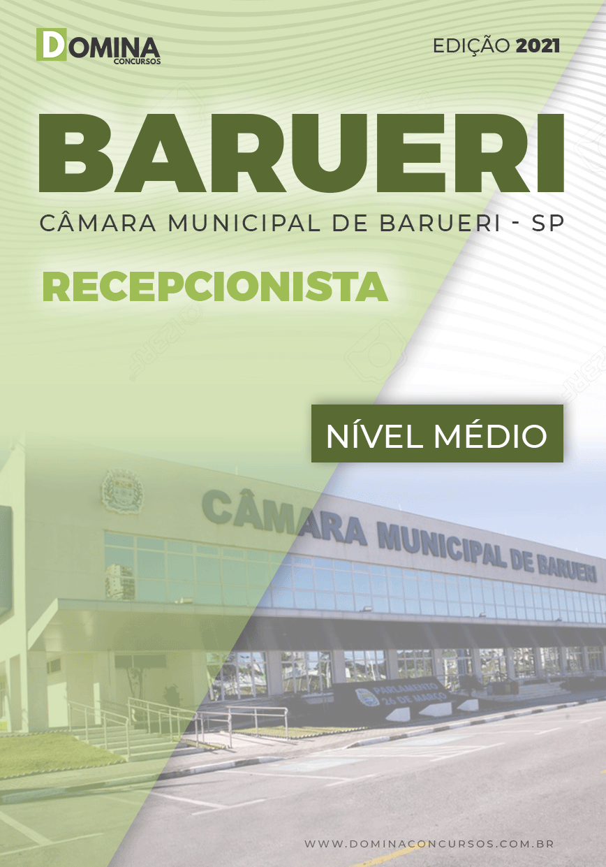 Apostila Concurso Câmara Barueri SP 2021 Recepcionista