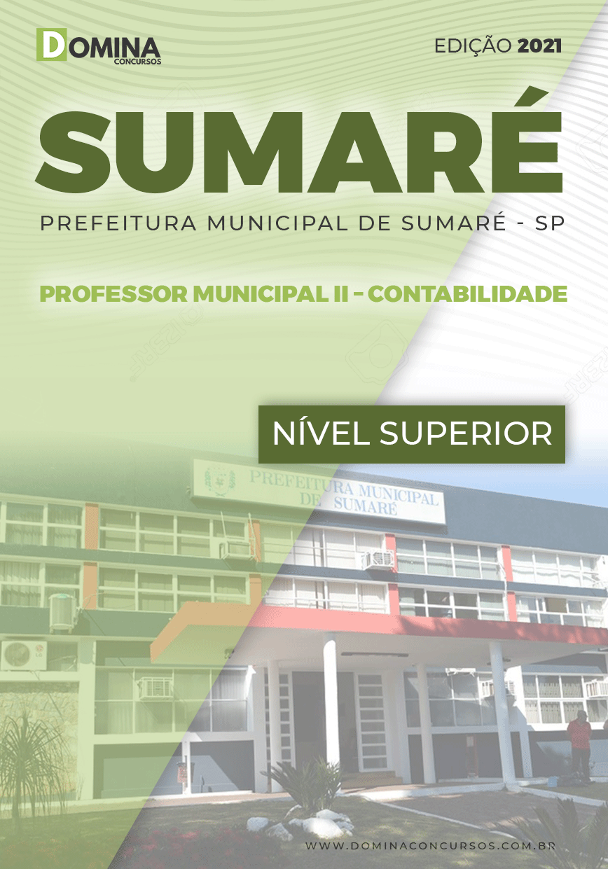 Apostila Pref Sumaré SP 2021 Professor II Contabilidade