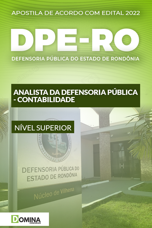 Apostila Concurso DPE RO 2022 Analista Contabilidade