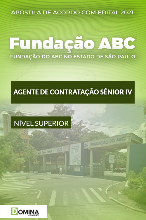 Apostila Fundação ABC SP 2021 Agente Contratação Sênior IV