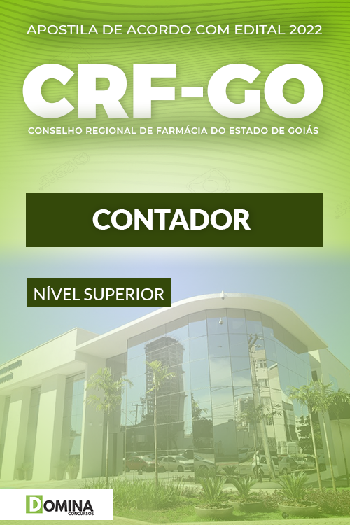 Apostila Concurso CRF GO 2022 Contador Quadrix