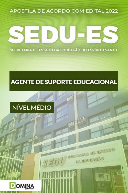 Apostila SEDU ES 2022 Agente de Suporte Educacional