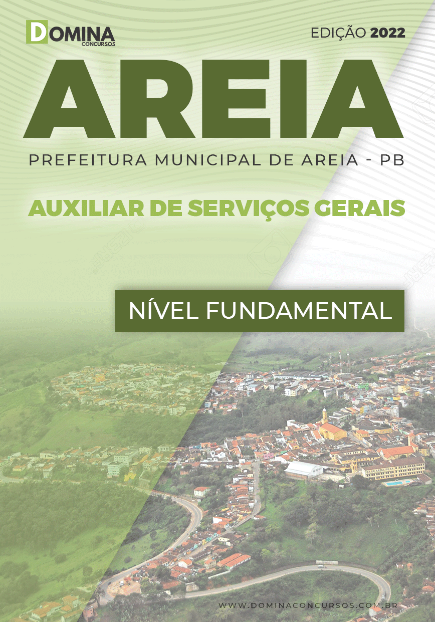 Apostila Prefeitura Areia PB 2022 Auxiliar de Serviços Gerais