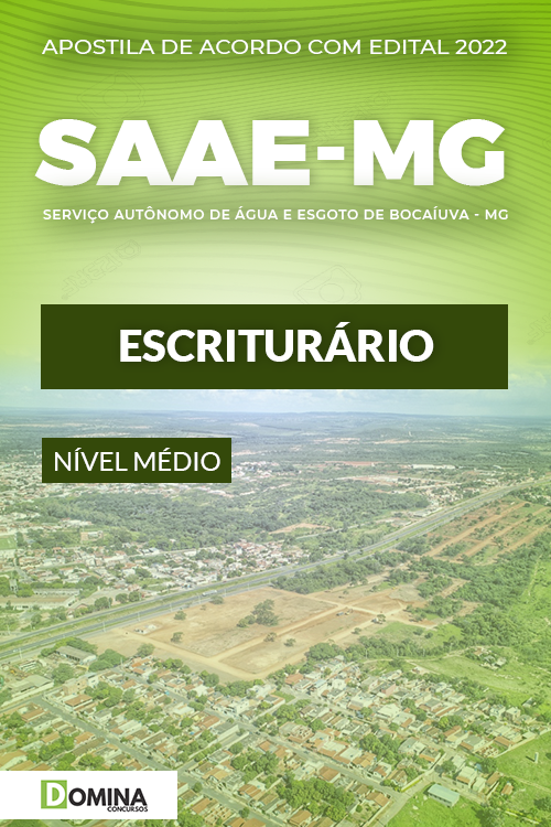 Apostila Concurso SAAE Bocaíuva MG 2022 Escriturário