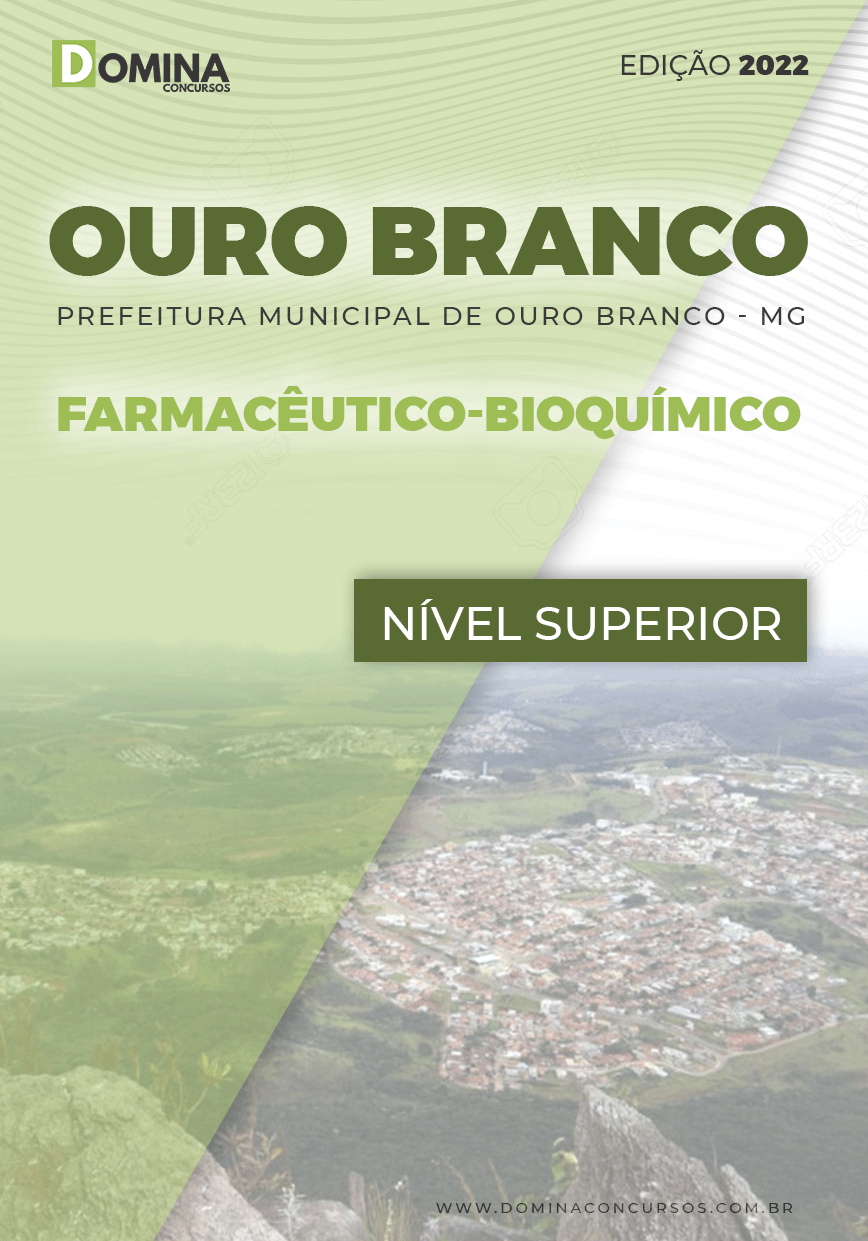 Apostila Ouro Branco MG 2022 Farmacêutico Bioquímico