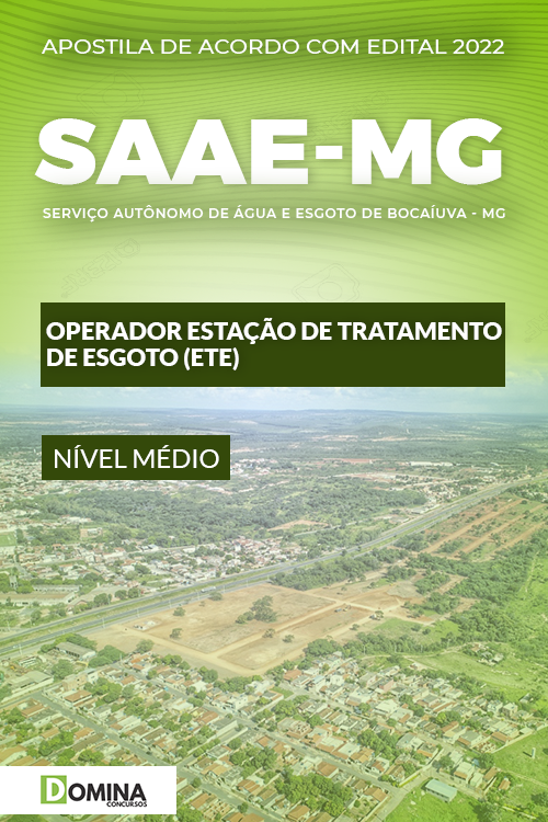 Apostila Concurso SAAE Bocaíuva MG 2022 Operador de ETE