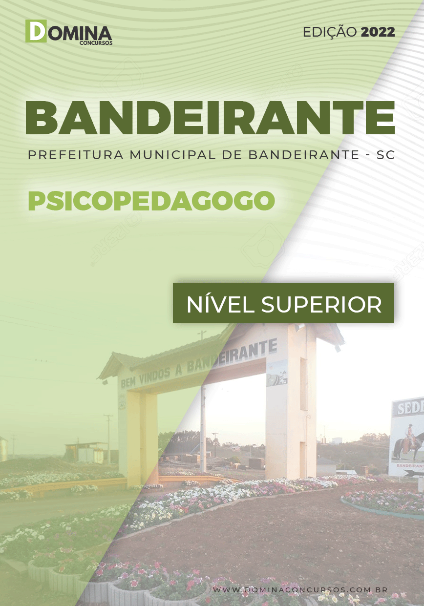 Apostila Prefeitura Bandeirante SC 2022 Psicopedagogo