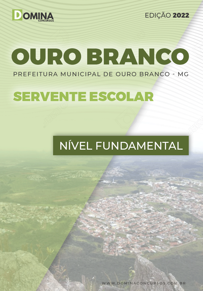 Apostila Concurso Ouro Branco MG 2022 Servente Escolar