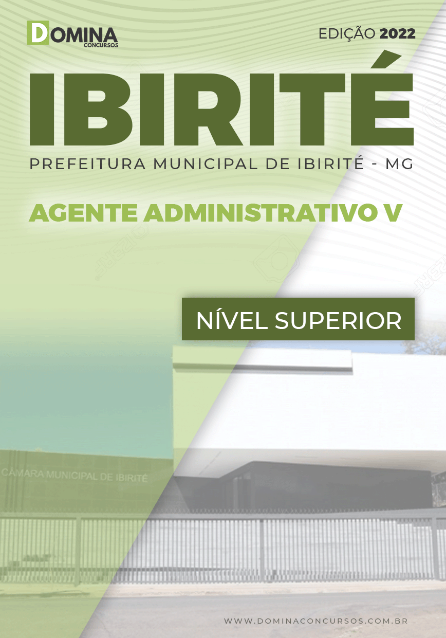 Apostila Digital Câm. Ibirité MG 2022 Agente Administrativo V