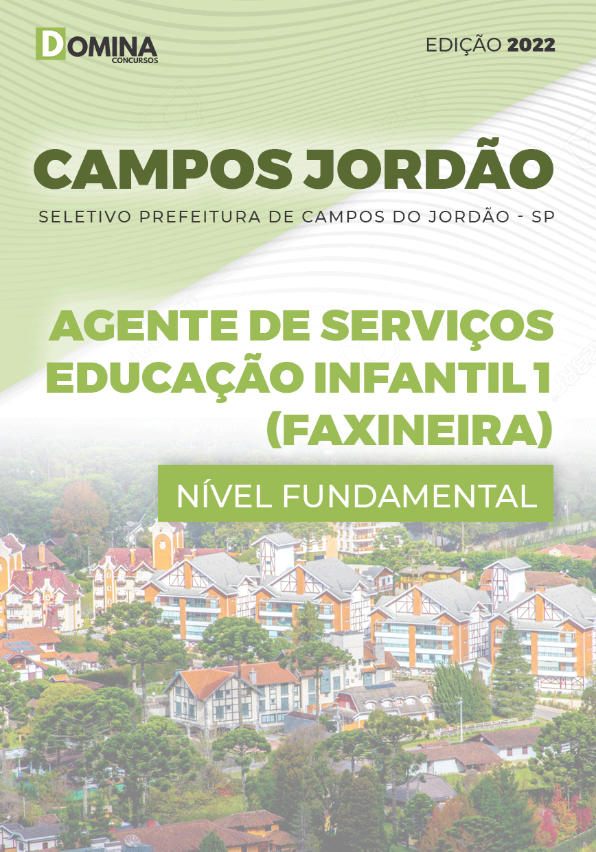 Apostila Campos Jordão SP 2022 Agente Serv. Faxineira