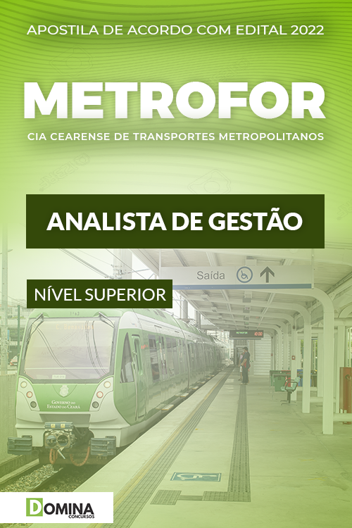 Apostila METROFOR 2022 Analista de Gestão Contabilidade