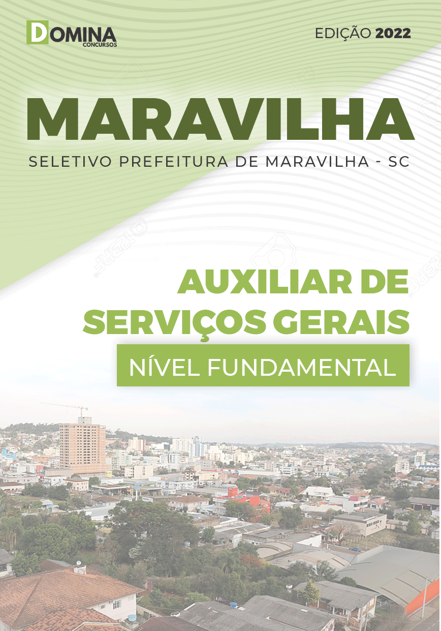 Apostila Pref Maravilha SC 2022 Auxiliar Serviços Gerais