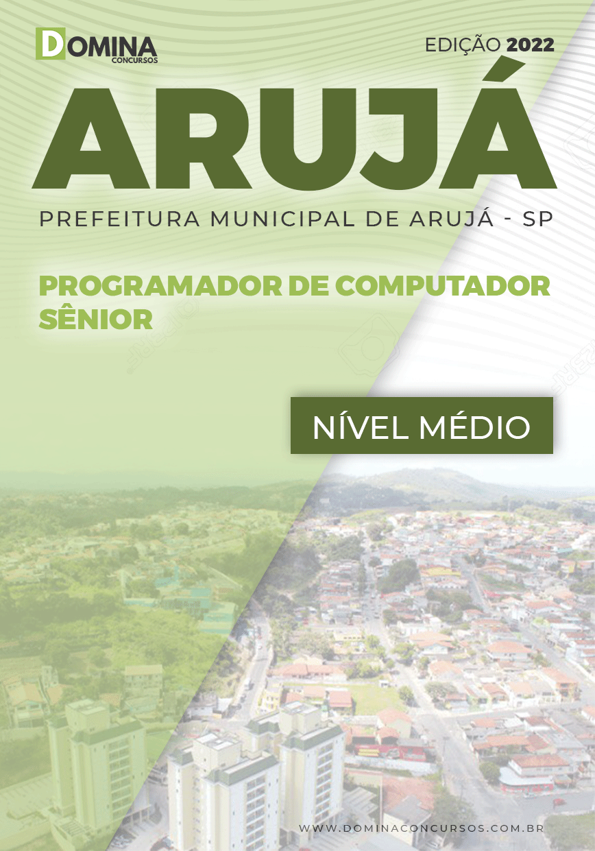 Apostila Pref Arujá SP 2022 Programador Computador Sênior