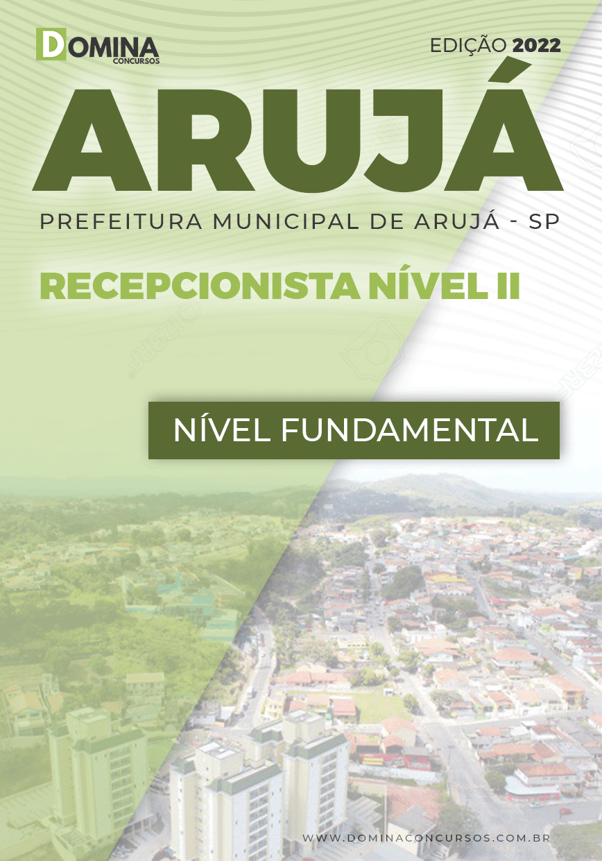 Apostila Digital Pref Arujá SP 2022 Recepcionista Nível II