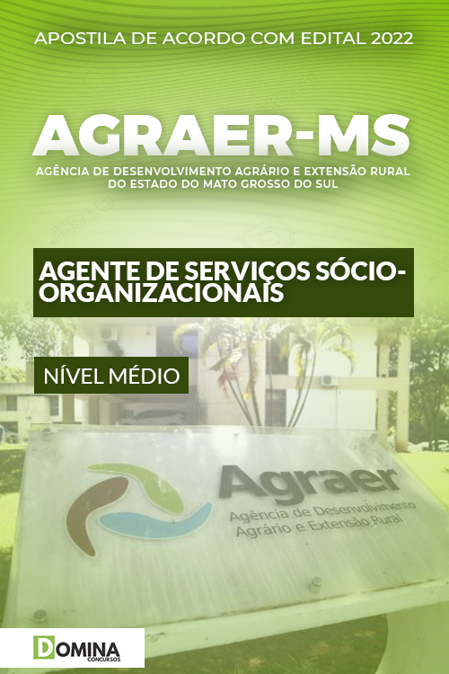 Apostila AGRAER MS 2022 Agente Serv. Sócio Organizacionais