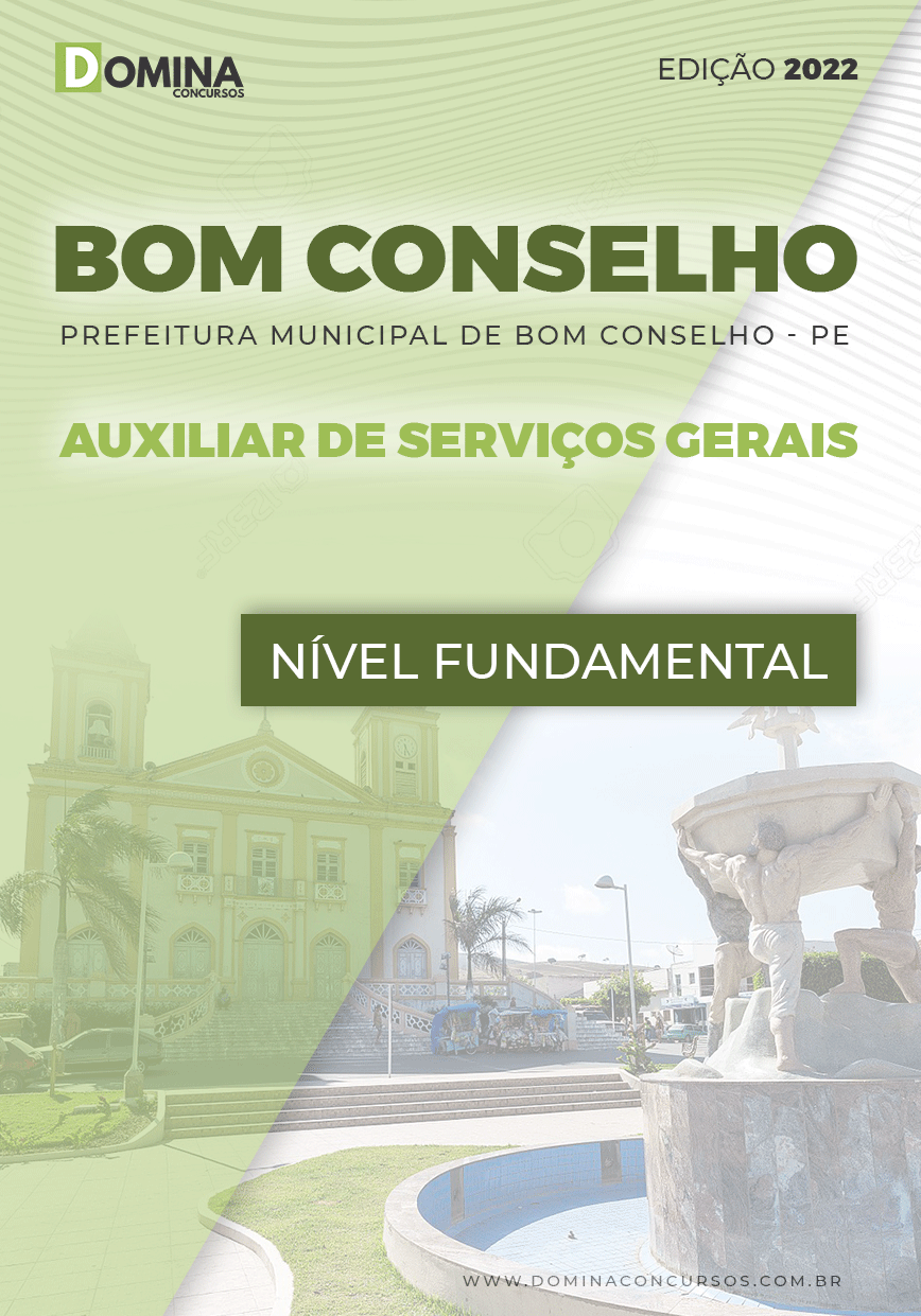 Apostila Pref Bom Conselho PE 2022 Auxiliar Serviços Gerais