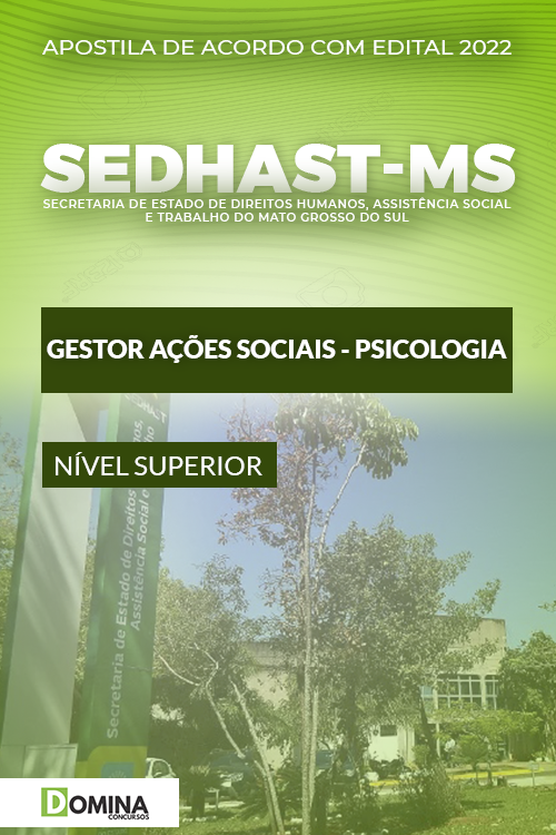 Apostila SEDHAST MS 2022 Gestor Ações Sociais Psicologia