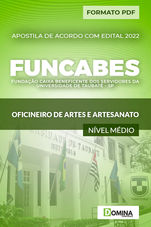 Apostila Funcabes SP 2022 Oficineiro Artes Artesanato