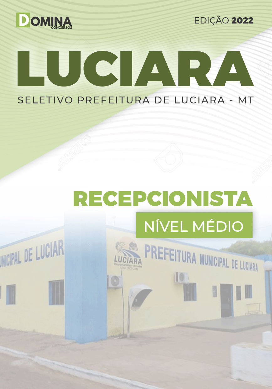 Apostila Concurso Pref Luciara MT 2022 Recepcionista