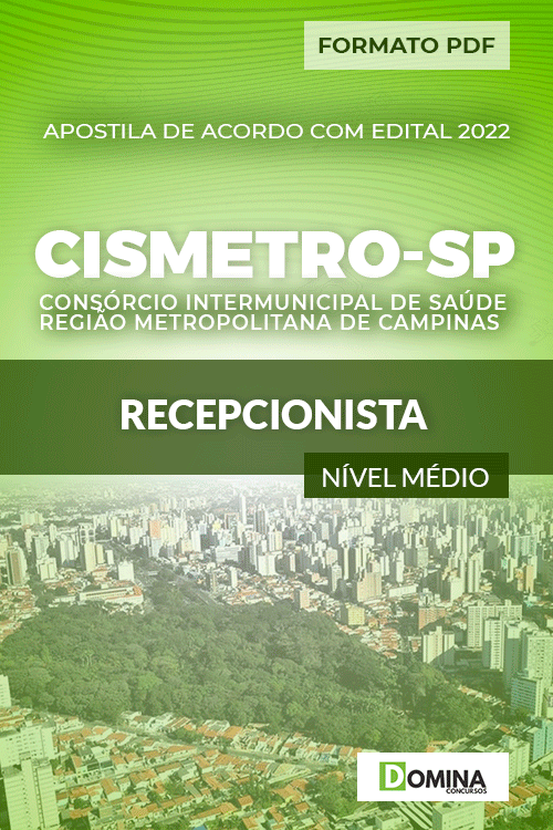 Apostila Concurso CISMETRO SP 2022 Recepcionista