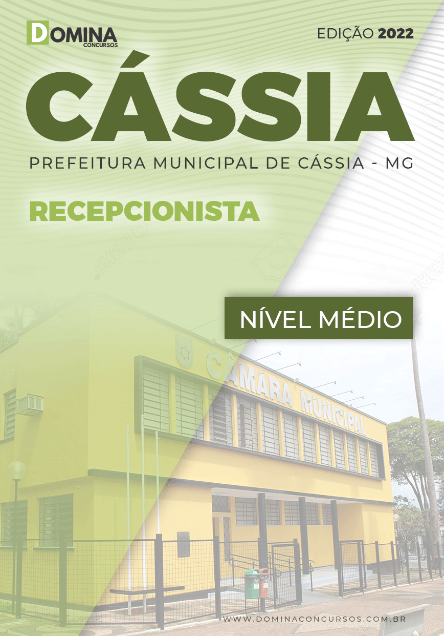 Apostila Digital Câmara Cássia MG 2022 Recepcionista