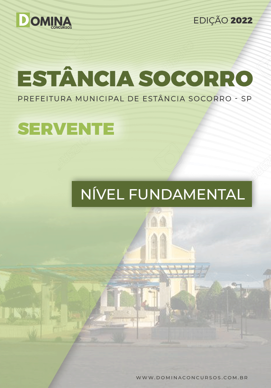 Apostila Digital Pref Estância Socorro SP 2022 Servente