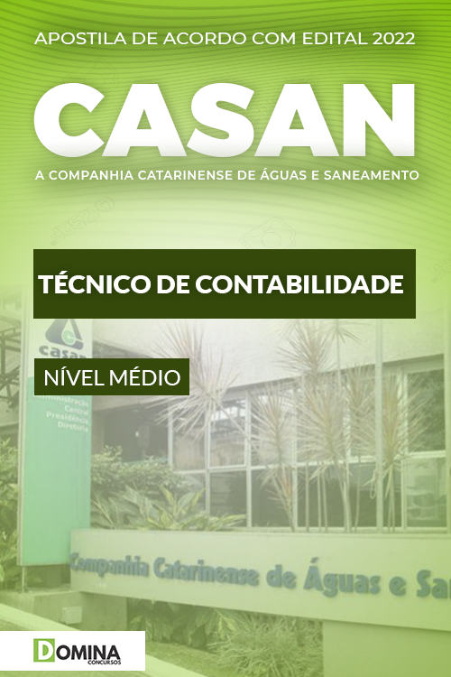 Apostila Concurso CASAN 2022 Técnico de Contabilidade