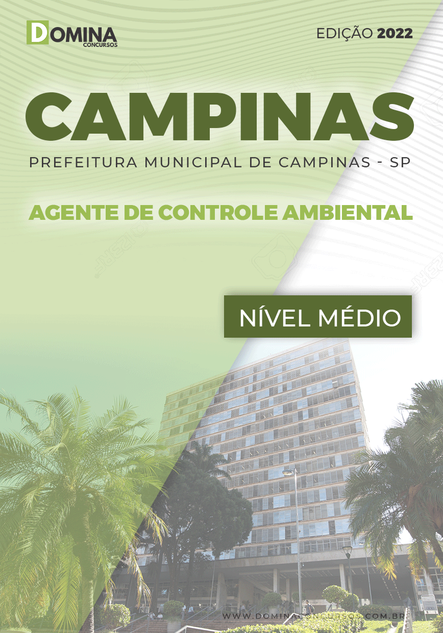 Apostila Pref Campinas SP 2022 Agente Controle Ambiental