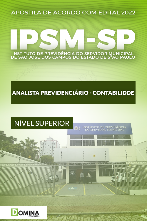 Apostila IPSM São José Campos SP 2022 Anal. Prev. Contabilidade