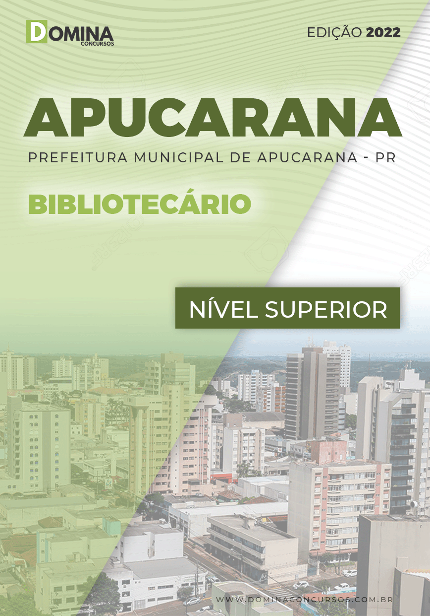 Apostila Concurso Pref Apucarana PR 2022 Bibliotecário