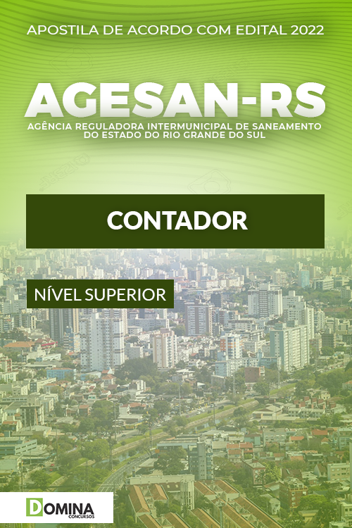 Apostila Digital Concurso AGESAN RS 2022 Contador