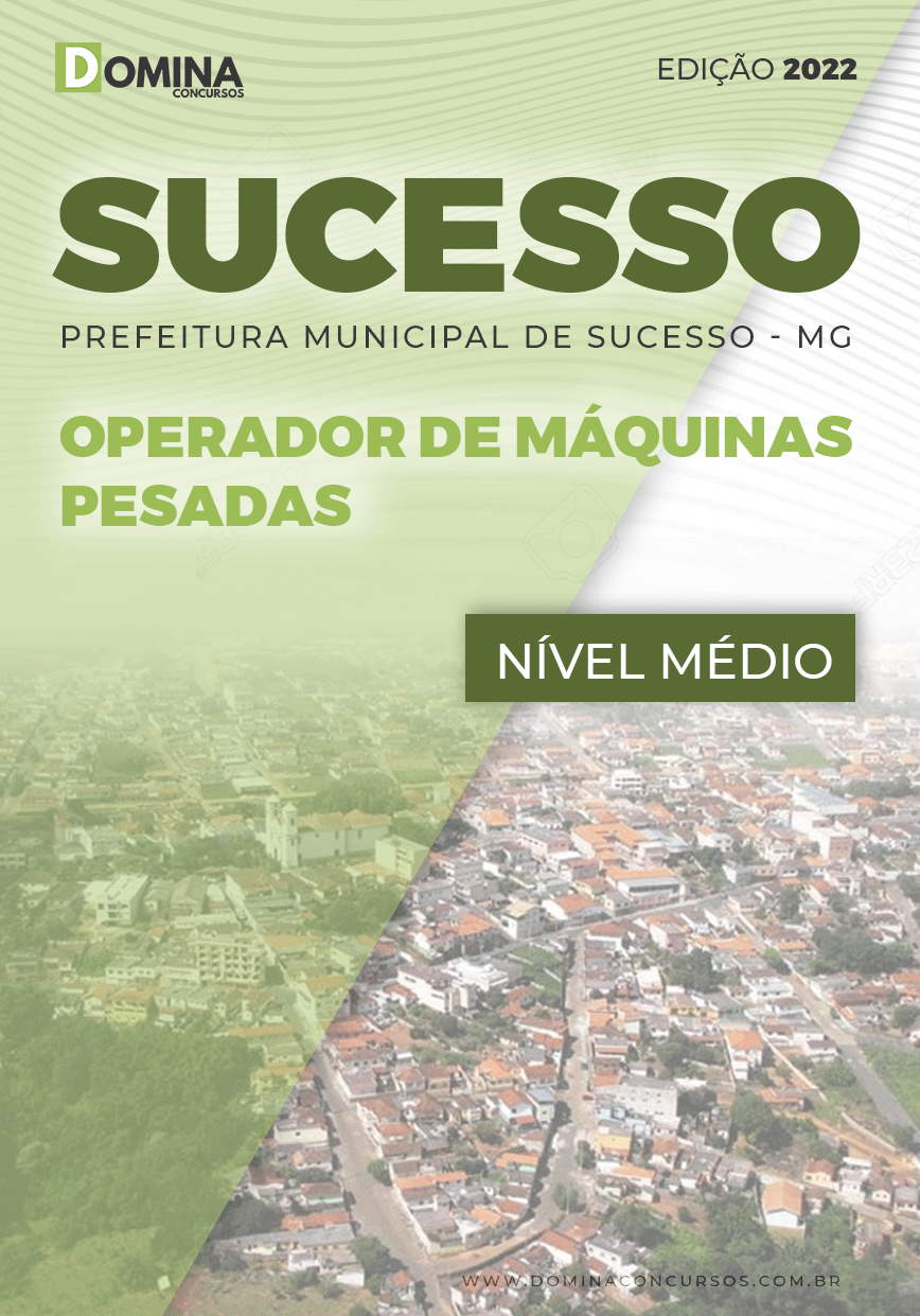 Apostila Pref Bom Sucesso MG 2022 Operador Máq. Pesadas