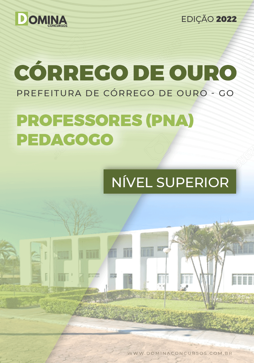 Apostila Pref Córrego Ouro GO 2022 Prof PNA Pedagogo