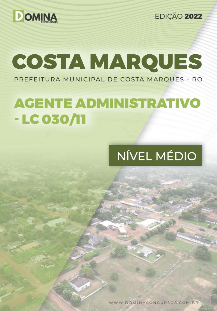 Apostila Pref Costa Marques RO 2022 Agente Administrativo