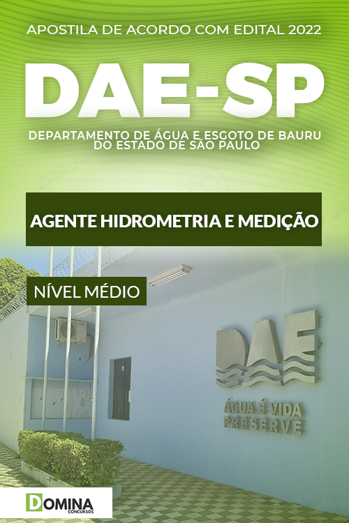 Apostila DAE Bauru SP 2022 Agente Hidrometria Medição