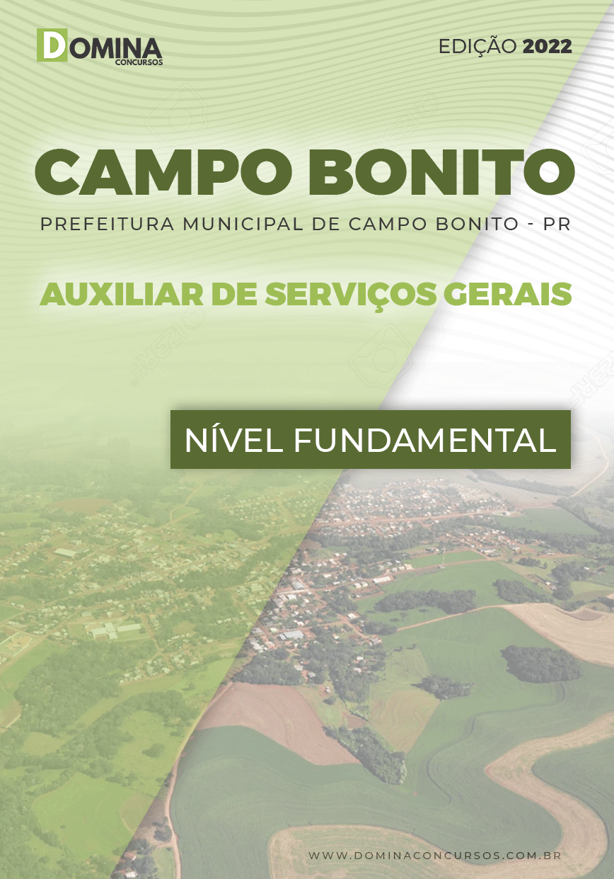 Apostila Pref Campo Bonito PR 2022 Auxiliar Serviços Gerais