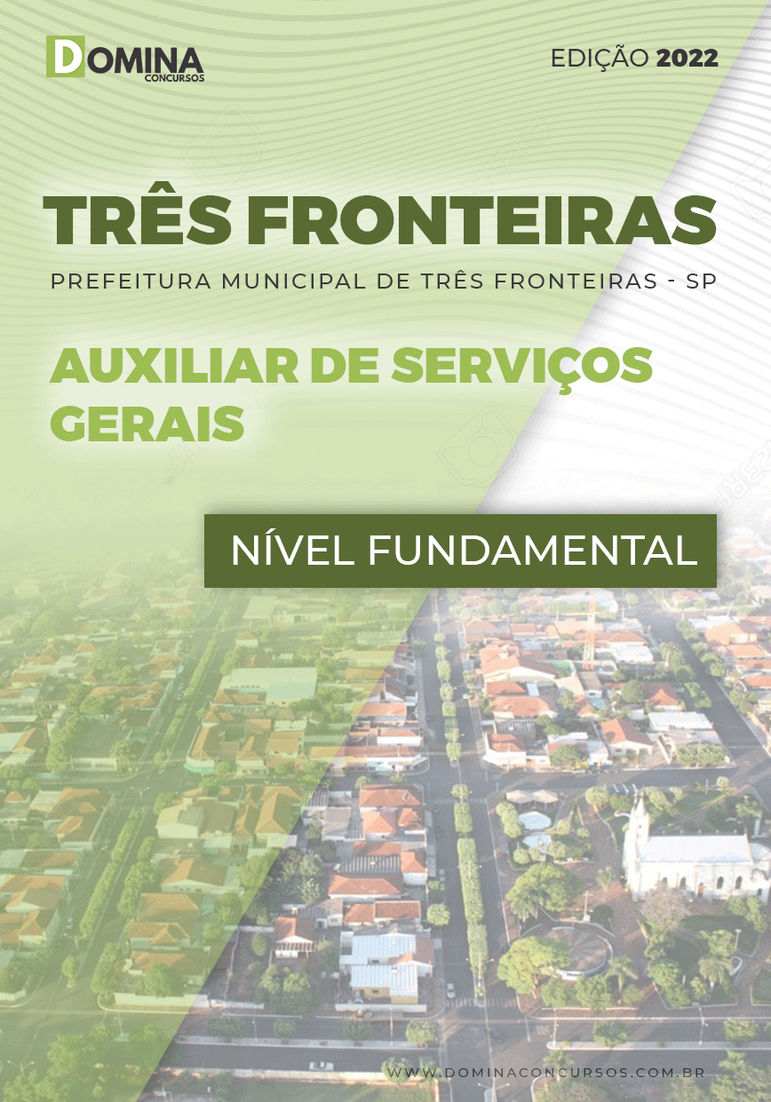 Apostila Pref Três Fronteiras SP 2022 Auxiliar Serviços Gerais