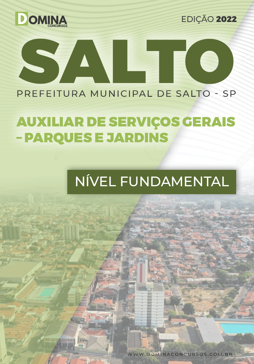 Apostila Pref Salto SP 2022 Auxiliar Serviços Gerais Parques Jardins