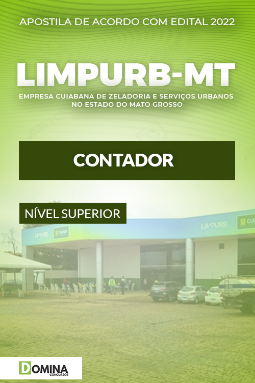 Apostila Concurso LIMPURB Cuiabá MT 2022 Contador