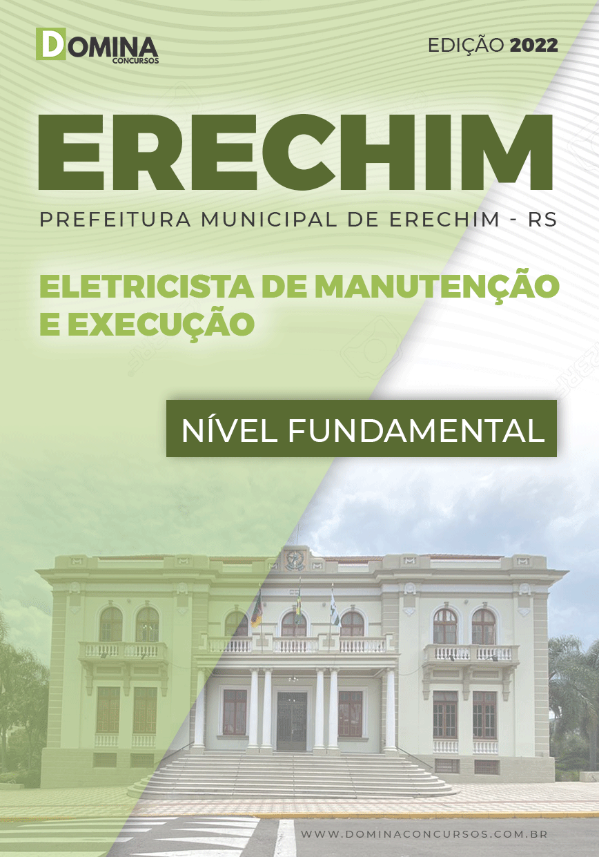 Apostila Pref Erechim RS 2022 Eletricista Manutenção Execução