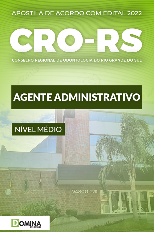 Apostila Digital Concurso CRO RS 2022 Agente Administrativo