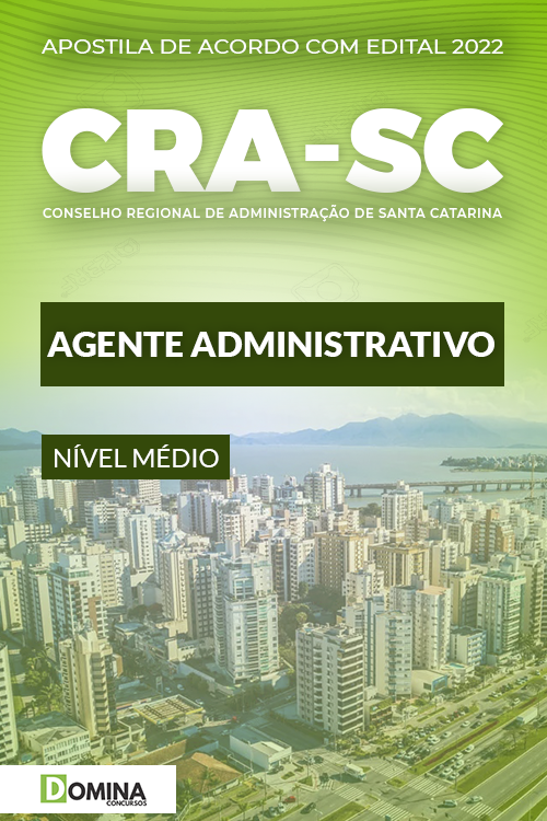 Apostila Digital CRA SC 2022 Agente Administrativo