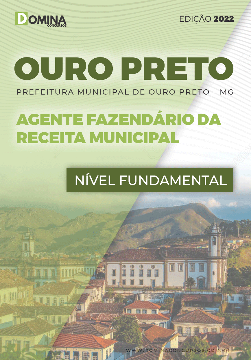 Apostila Pref Ouro Preto MG 2022 Agente Fazendário Receita Municipal