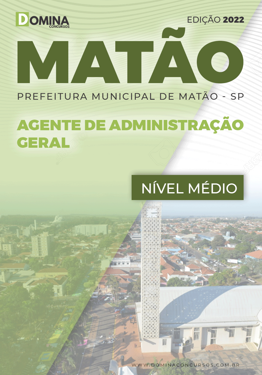 Apostila Câmara Matão SP 2022 Agente Administração Geral