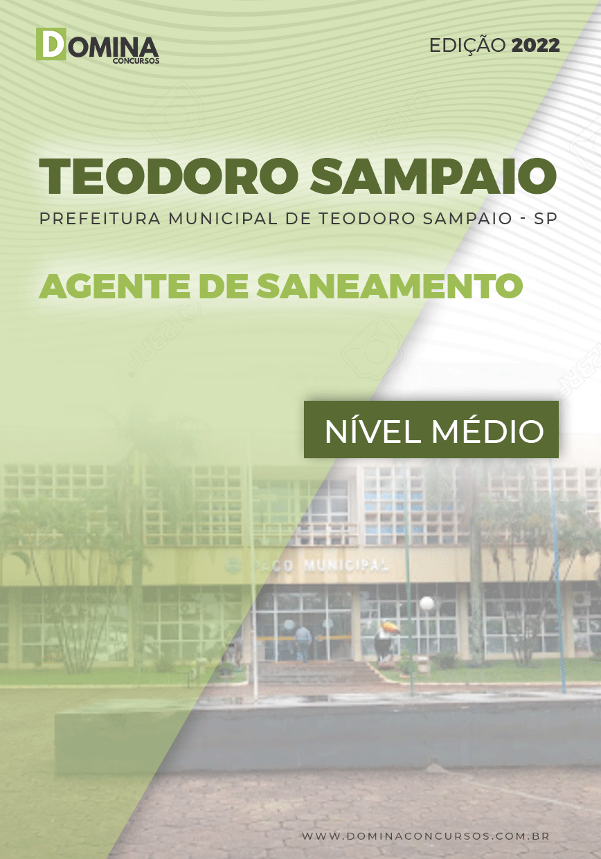 Apostila Digital Pref Teodoro Sampaio SP 2022 Agente Saneamento