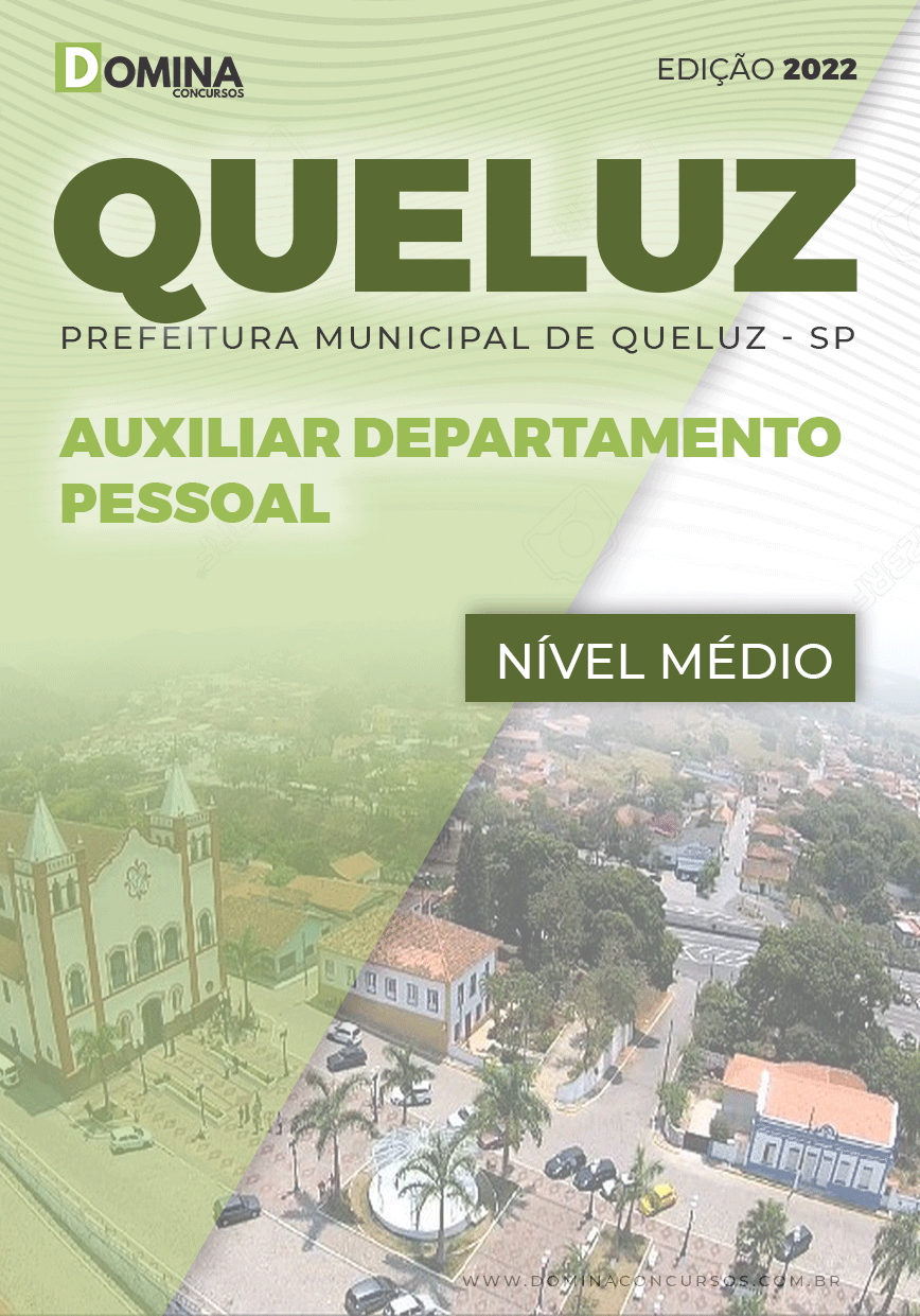 Apostila Pref Queluz SP 2022 Auxiliar Departamento Pessoal