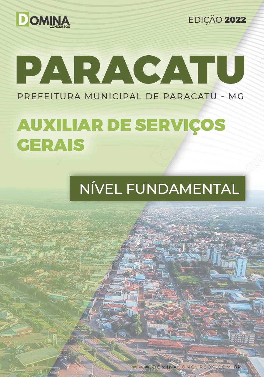 Apostila Pref Paracatu MG 2022 Auxiliar Serviços Gerais